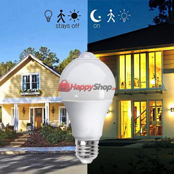 LED крушка със сензор за движение, 12W енергоспестяваща крушка, крушка със светлинен сензор